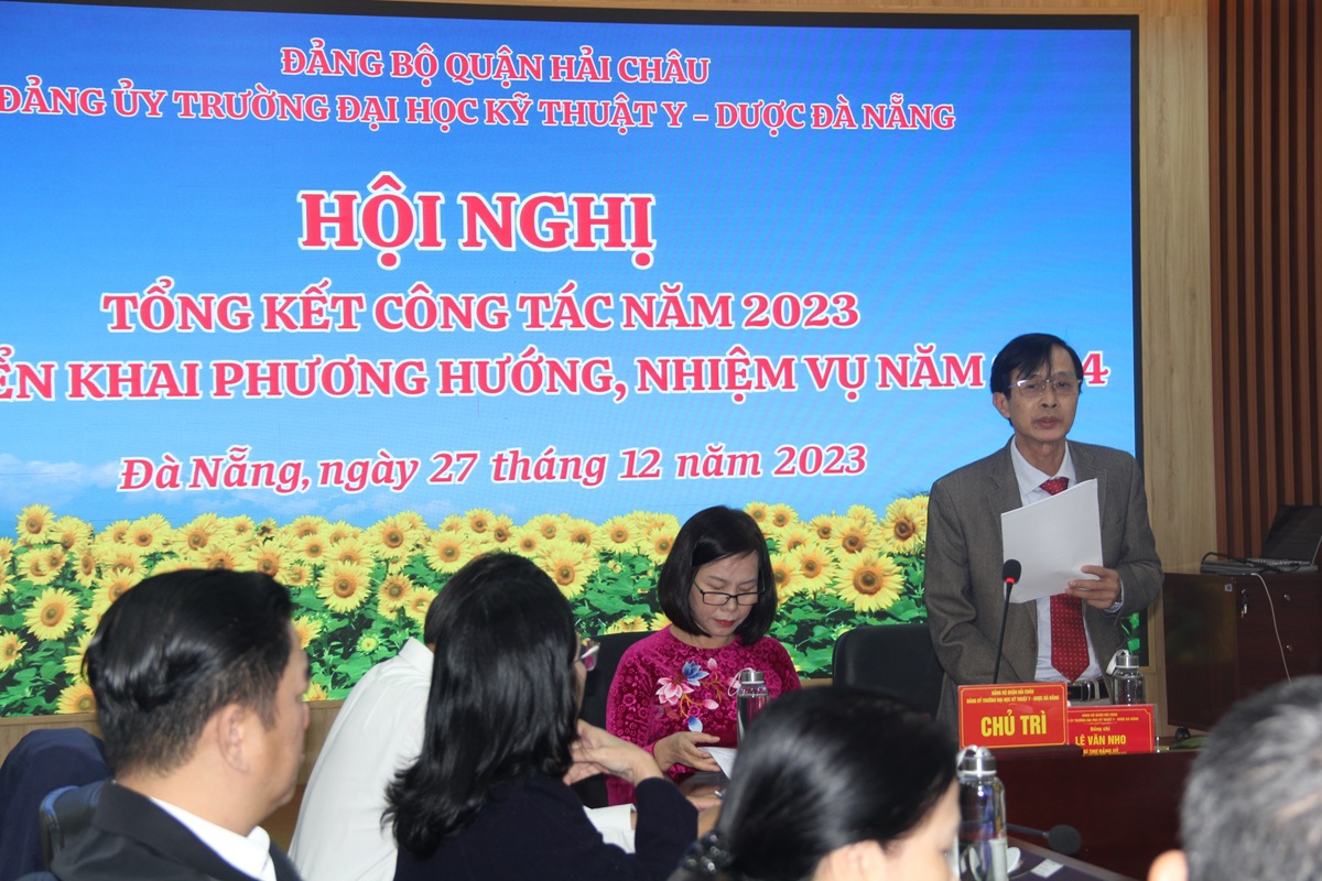 Đảng ủy Trường Đại học Kỹ thuật Y - Dược Đà Nẵng tổ chức Hội nghị tổng kết công tác năm 2023 và triển khai phương hướng, nhiệm vụ năm 2024