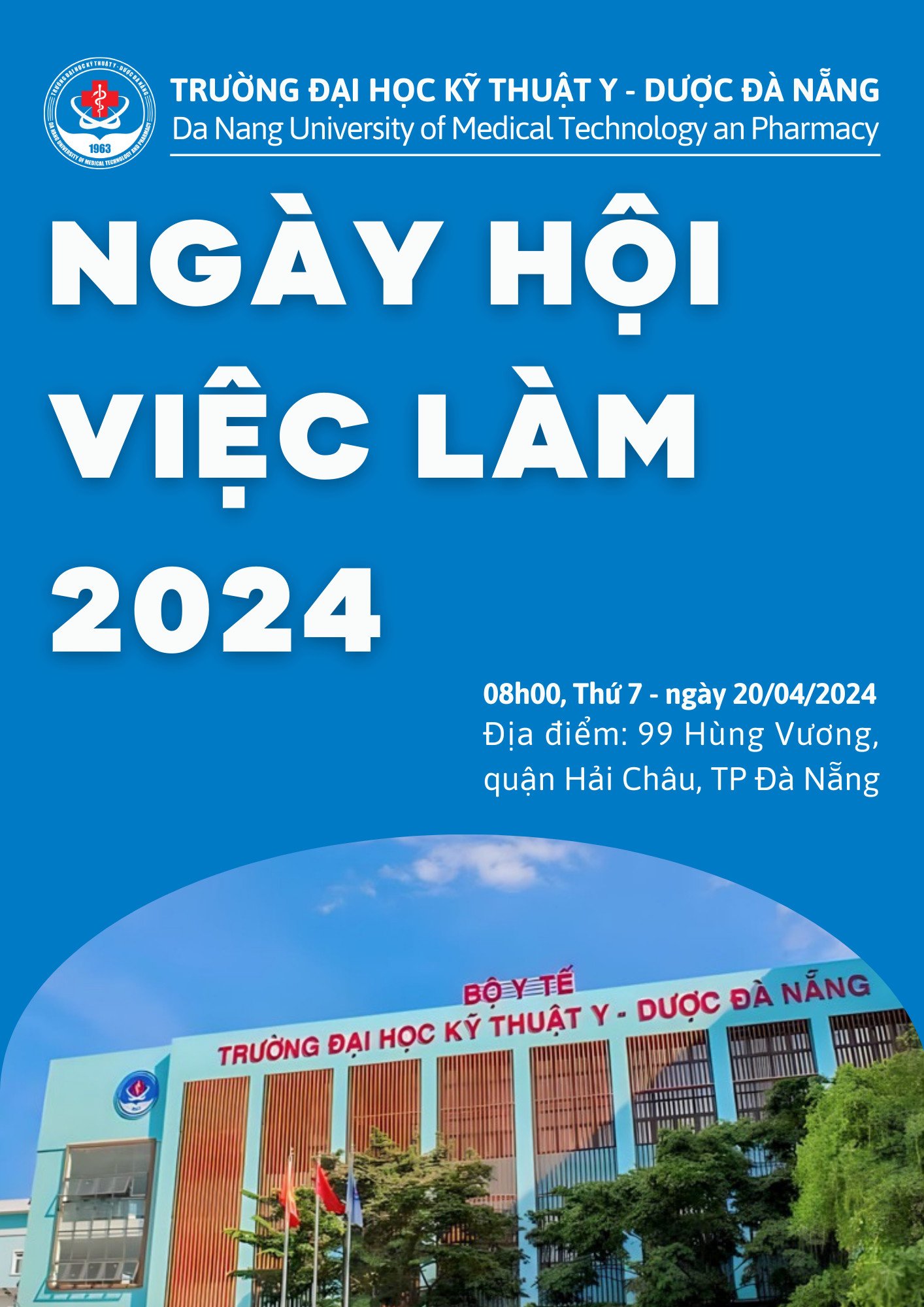 Trường Đại học Kỹ thuật Y-Dược Đà Nẵng mời tham gia "Ngày hội việc làm năm 2024"